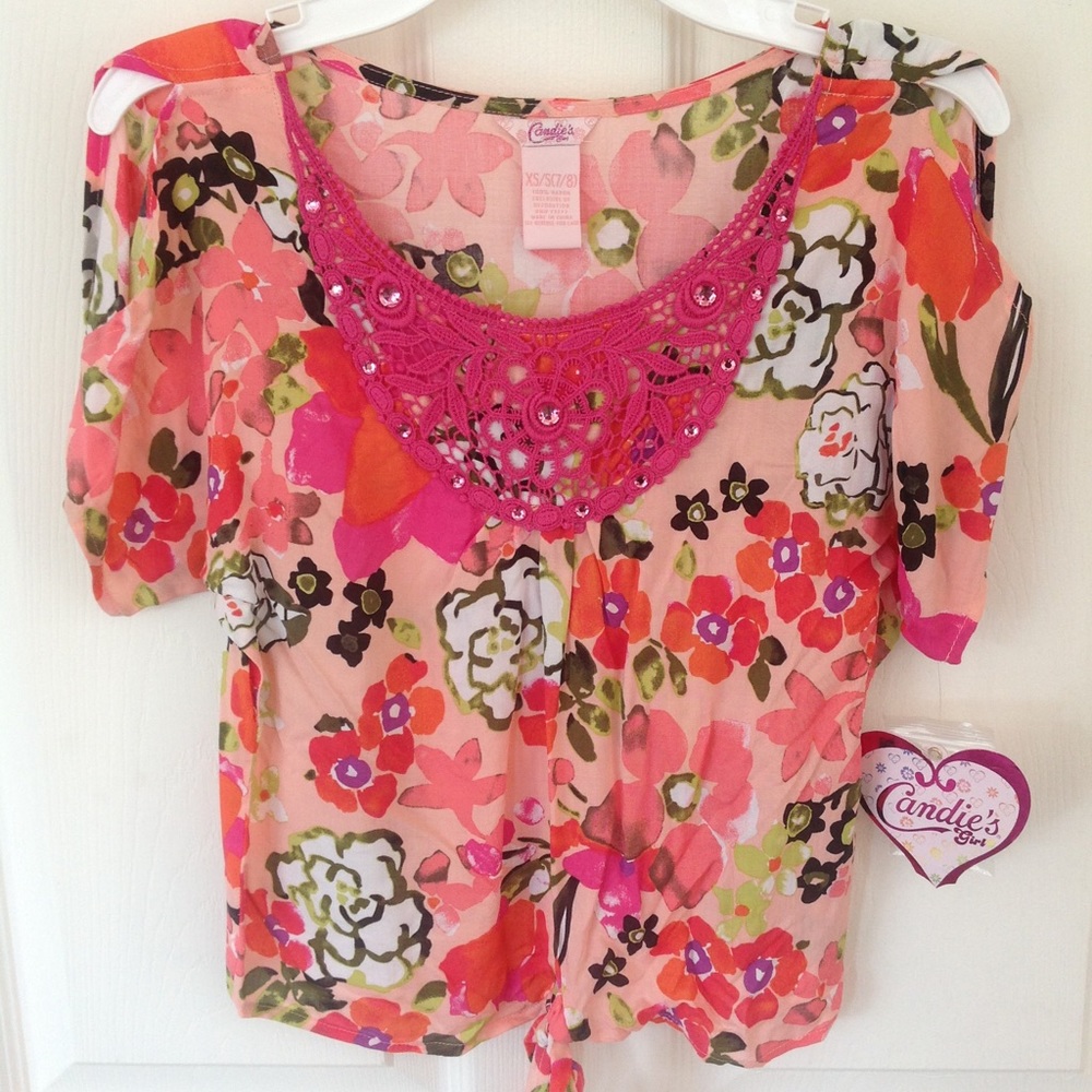 **NWT** GIRL’S CANDIE’S SHIRT SZ XS/S (7/8)
